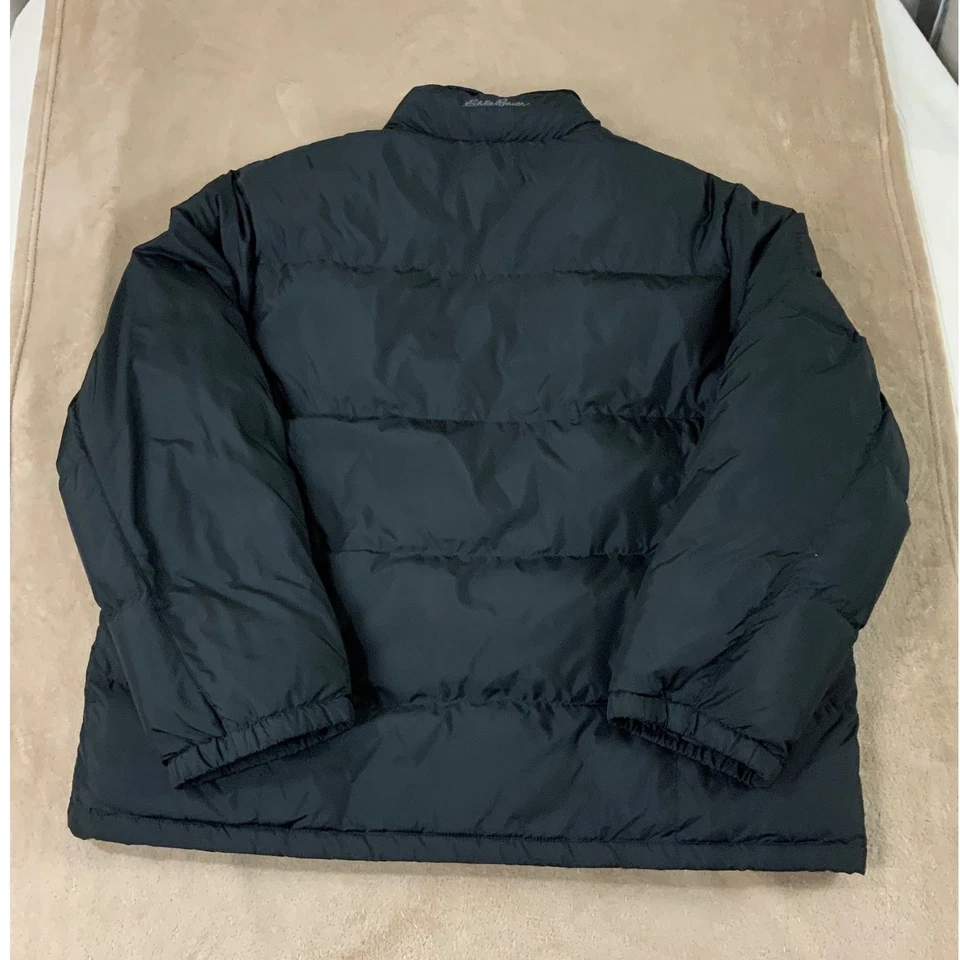 Eddie Bauer Premium Goose Down Puffer Jacket Mens size XL Black - Image 2 of 4