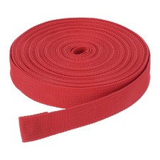 10 Yard x 3/4 inch Width Nylon Webbing Strap Poly Flat Webbing Strapping Red