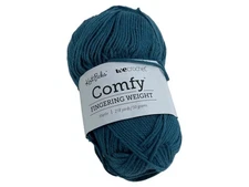 Knit Picks Comfy Fingering Weight Yarn - Marlin 218 Yards 50g 75% Pima Cotton 25