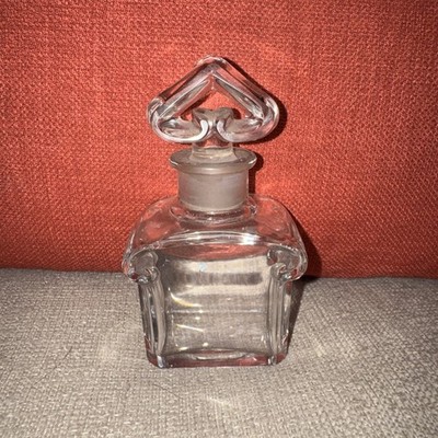 Vintage Guerlain Paris Crystal Perfume Bottle Heart Stopper Vanity Bottle