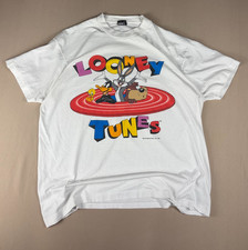Vintage 1995 Looney Tunes T-Shirt Mens XL Distressed 90s Bugs Bunny Taz Daffy