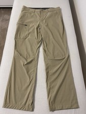 Eddie Bauer Men's Rainier Tech 30x32 Stretch Outdoor Climbing Pants Light Khaki