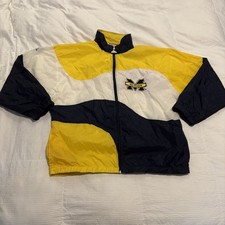 Vintage Apex One Michigan Wolverines Jacket Windbreaker Retro Back Hit, Large