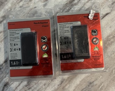 2 New Pass & Seymour Legrand 1.6amps Fan Control Rocker Black DDH16PBKV S33