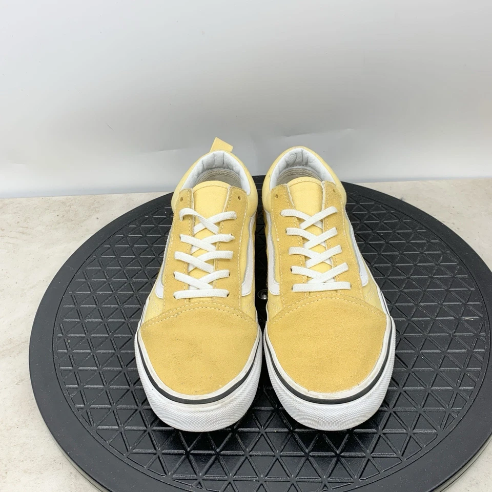 Vans Tenis Niños Talla 6.5 Zapatos Amarillo Gamuza Old Skool Sin Cordones Niños Niñas Foto 3 de 4