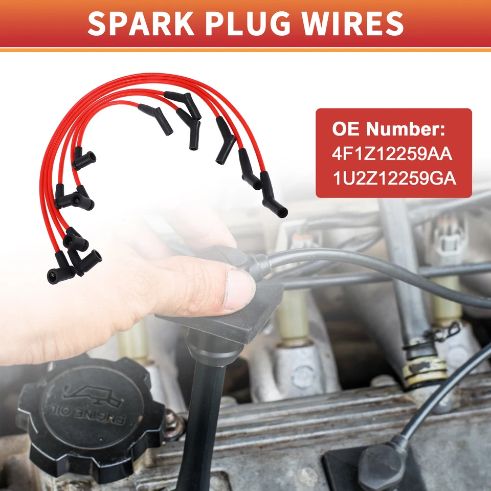 Paquete de 1 cables de bobina de encendido de bujía de 3,0 L para Ford Taurus 2001-2007 V6 Foto 3 de 4