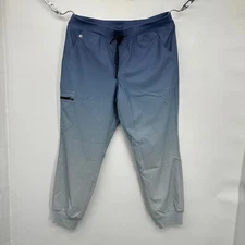 FIGS Zamora FREEx Lined Jogger Scrub Pants Green Ombre / blue Sunset