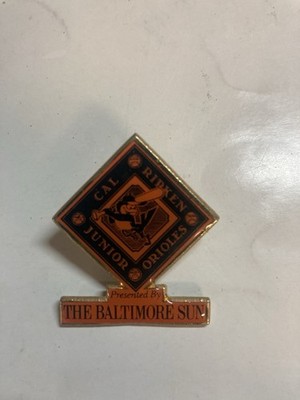 Rare Cal Ripken Jr Orioles Lapel Pin presented by Baltimore Sun Bird Logo