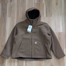 Carhartt Super Dux Sherpa Lined Hooded Jacket Mens 2XL Brown Rain Defender