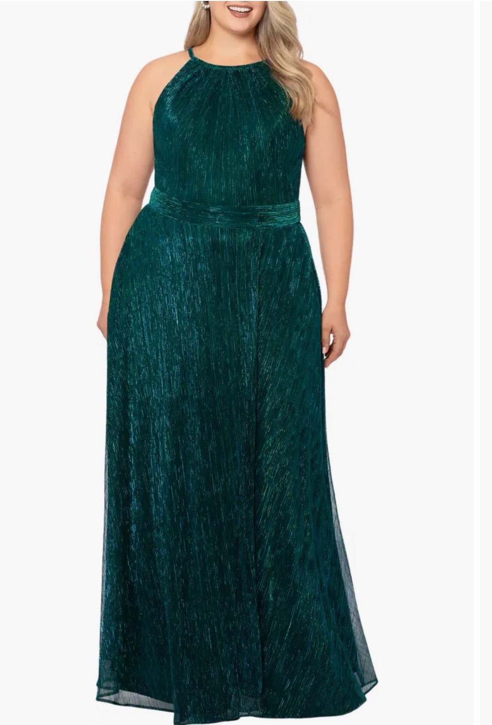 halter neck dress size 18 Ever-Pretty Inclusive Plus Size Glittery Empire Waist Halter Neck Formal Evening Dress