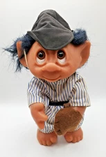 Thomas Dam 1977 Norfin Baseball Player Troll Doll Made in Denmark 9" (T2)