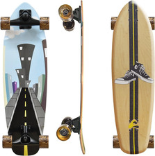 33X9.5 Pro Cruiser Skateboard for Kids Teens & Adults, Surfskate Board,