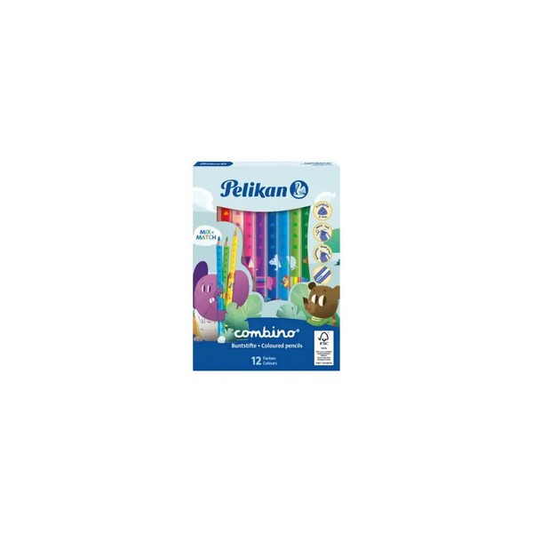 Pelikan Buntstifte Combino® Dreieckig, Dick, 12 Farben-image