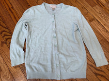 Women's Ann Taylor LOFT Green 3/4 Sleeve Cardigan, Size Small