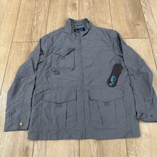 NWT Mack Russo Men's Size M Wind Breaker Water Resistant Gray W/ Pockets