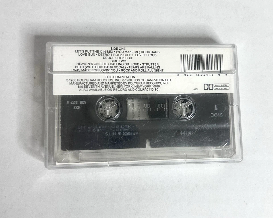 Kiss Smashes Thrashes & Hits Cassette Tape 1988 Mercury Rock. Pre-Owned. Tested. - Image 2 of 4