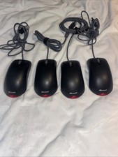 Lot Of 4 Microsoft Wheel Wired Optical 1.1A USB and PS/2 Compatible Mice Clean
