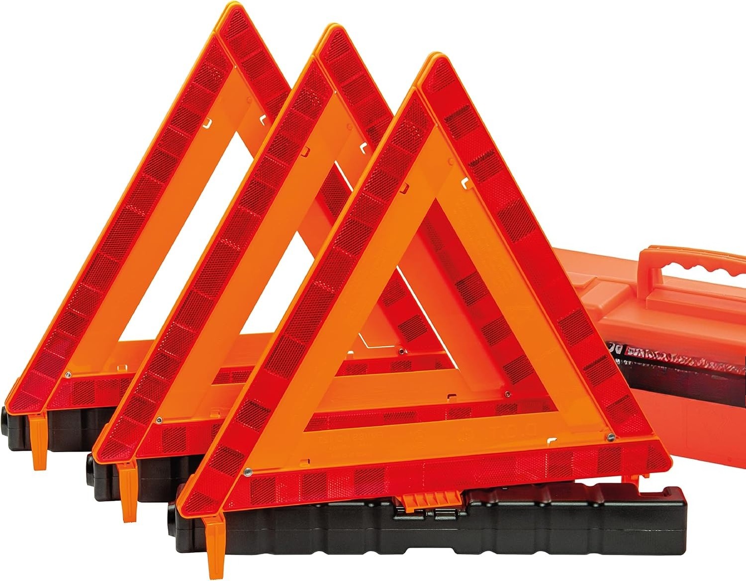 Warning Triangle, Safety Triangle, Plastic Material, Three-Piece Set