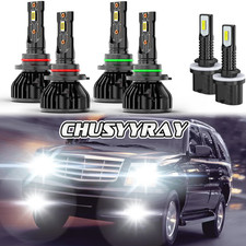 9005 9006 880 LED Headlight Foglight Bulbs Pack of 6 For 2000-2006 GMC Yukon