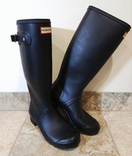 Hunter | Women's Size 7 Original Tall Black Waterproof Wellies Rubber Rain Boots