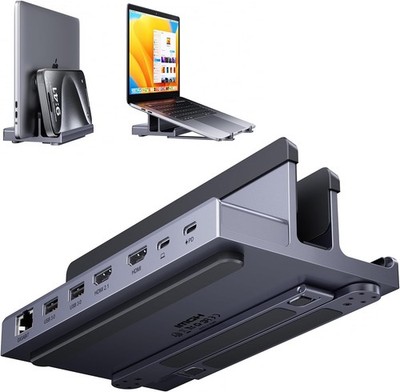 Laptop Docking Station Stand Dual 4K QUUGE USB C With 2 HDMI