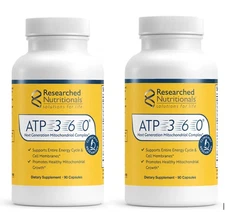 Researched Nutritionals ATP 360–Mitochondrial Supplements 90 Capsules(Pack of 2)