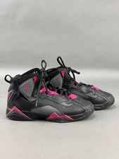 Nike Air Jordan True Flight VII Black Grey Pink Sneakers Size 6Y / Womens 7.5