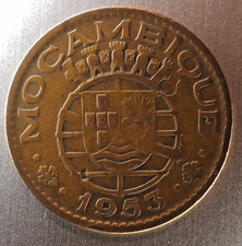 M270 Coin - RARE!!! - 1953 - Mozambique Mocambique - 1 Escudo - KM#82 - see photos