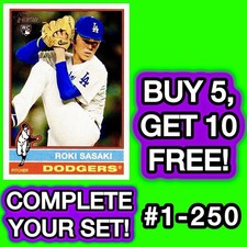 2025 Topps Heritage BASE SINGLES Baseball U-PICK! COMPLETE YOUR SET! (#1-250)🔥
