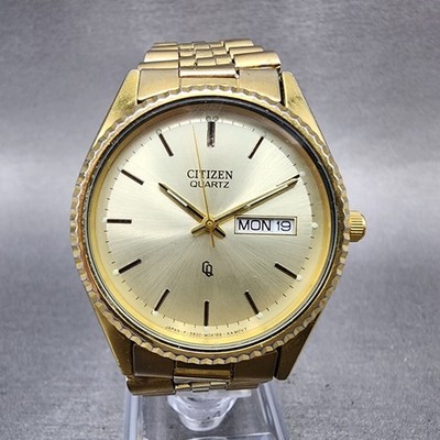 CITIZEN クォーツ 腕時計 ゴールド Citizen CQ President Watch Men 35mm Champagne Dial Gold Tone