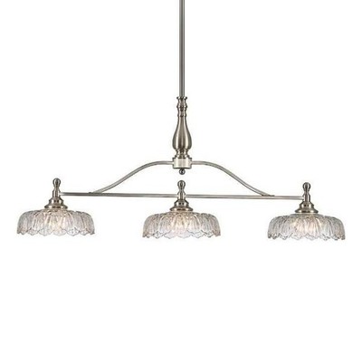 HDDFL Modern 3-Light Chandelier Silver Crystal Glass Pendant Open Box SN86S-3