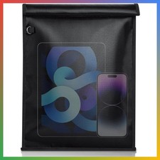 Large Signal Blocking Faraday Bag For Tablets RFID Cell Phone Pouch 10x15