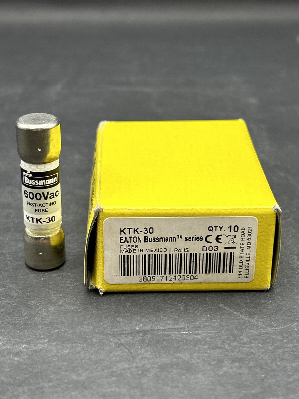 Eaton Bussmann KTK-30 Fuses - 30Amp 600Vac (Pack of 10) *NEW* | eBay