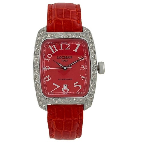 Locman diamond watch with alligator band Locman Diamond Black Leather Watch | eBay main image 3