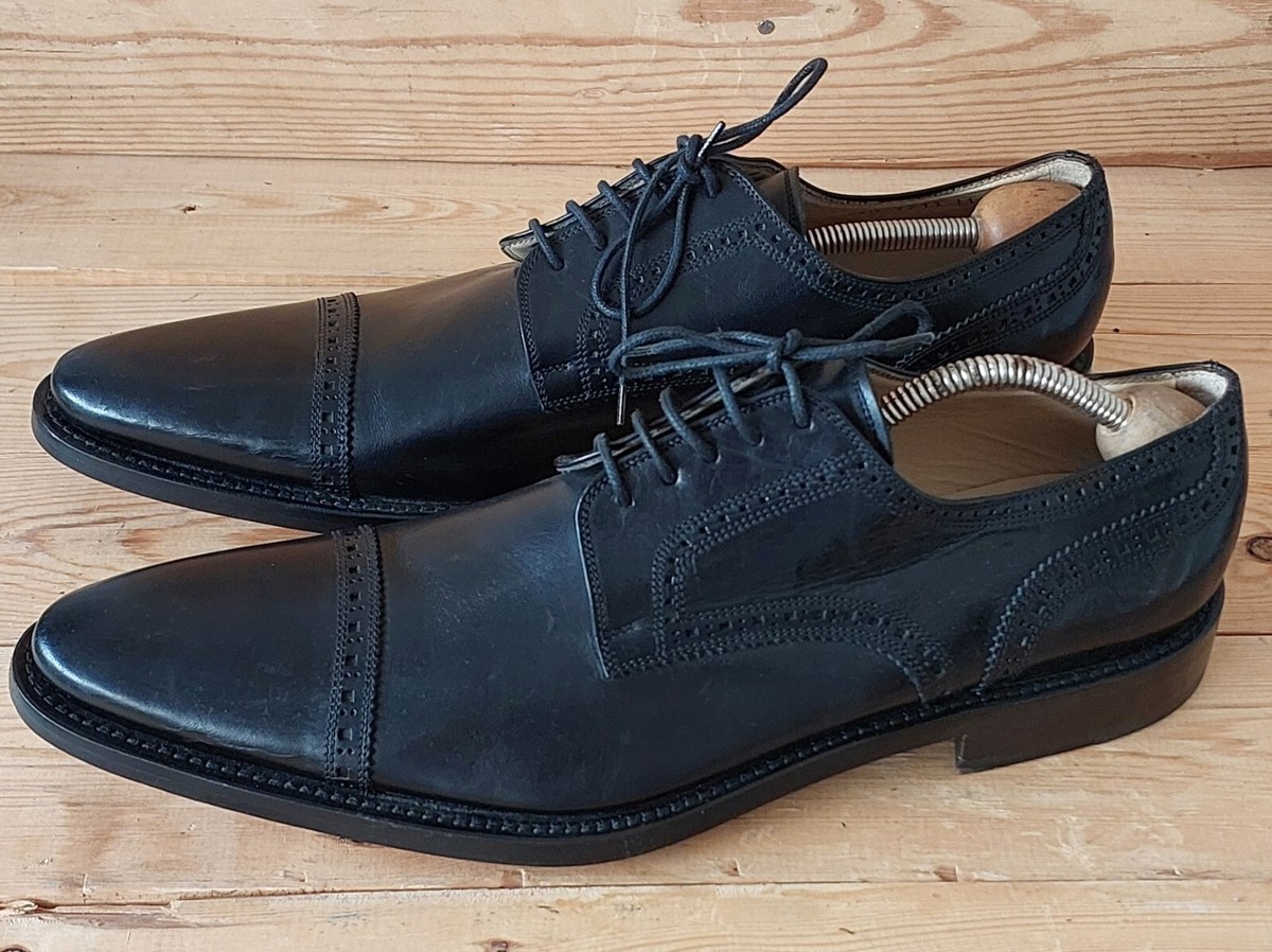 Dolce & Gabbana Lace-Up Cap-Toe Derby Shoes in Black Leather Dolce & Gabbana Polished Leather Plain Toe Derby Shoes  main image 4