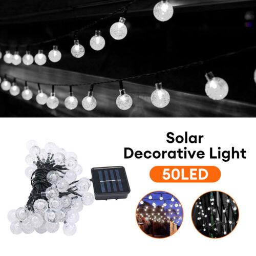 LED Ball Solar Light Party Fairy Outdoor Retro Ball String Lights Patio Garden - Picture 3 of 17