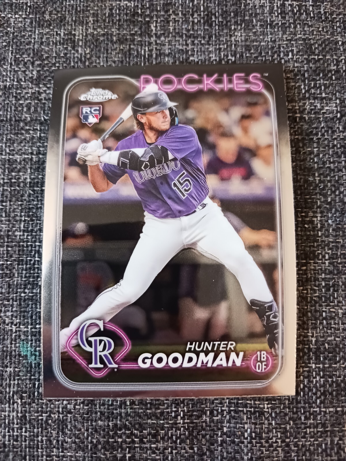 2024 Topps Chrome Hunter Goodman RC ROOKIE CARD #99 Rockies