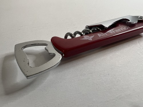 Vintage Korkenzieher Air Warrior Werbung - Weinflaschenöffner mit Messer Bar Werkzeug - Bild 3 von 6