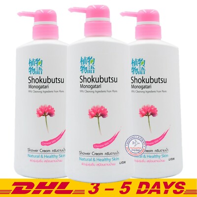 Shokubutsu Monogatori Shower Cream Pink Chinese Milk Vetch 500ml x 3