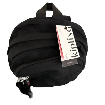 Kipling CHALLENGER Black Tonal Backpack Travel Commuter School Gorilla Bag Charm NWT Kipling Challenger Backpack, ODH BLACK TONAL | eBay main image 4