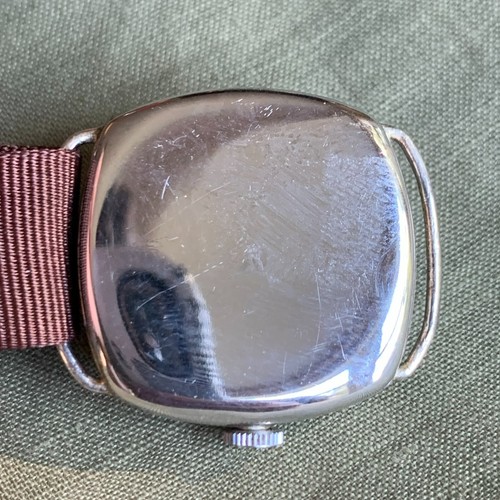 1915 Omega Trench Watch Cushion Case Enamel Dial Wristwatch - Picture 6 of 8