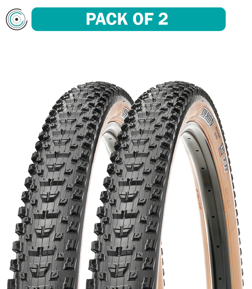 Paquete de 2 neumáticos Maxxis Rekon 29 x 2.4 sin tubo negro/oscuro bronceado doble EXO