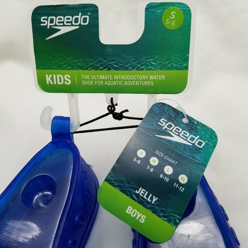 Speedo Jelly Water Shoes Toddler Boys Size Small 5-6 Royal Blue Slip on New - Picture 5 of 7