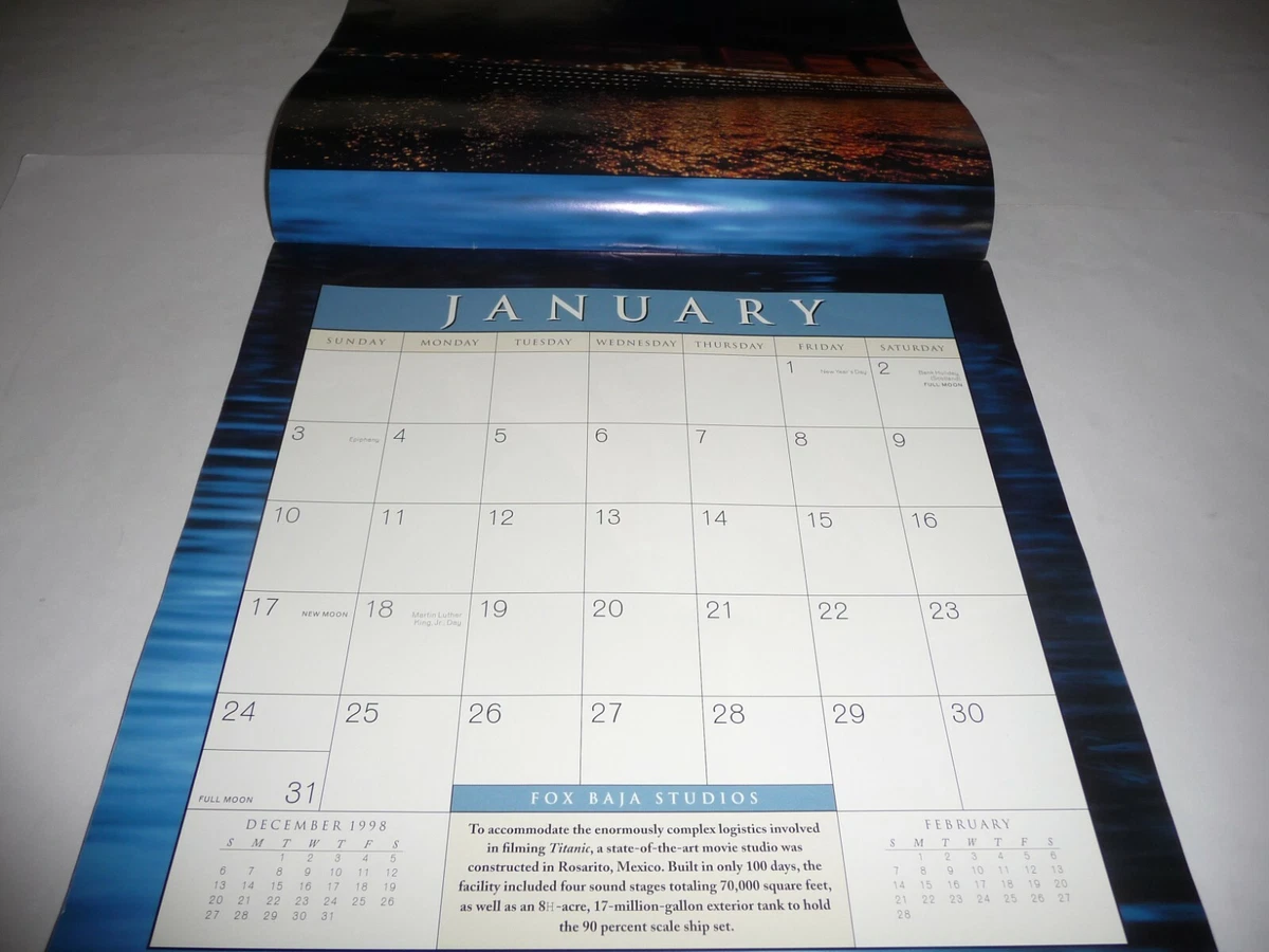 James Cameron's Titanic Calendar 1999 (Danilo) | eBay