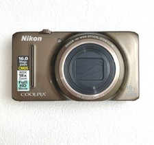 Nikon COOLPIX S9200 Digital Camera 16MP Wide Zoom Full HD 18x Zoom Brown Tested
