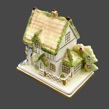 Vintage COALPORT The Masters House FIGURINE, Thatch Roof Cottage, Bone China