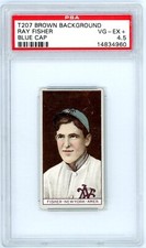 1912 T207 Recruit Cigars RAY FISHER (Blue) New York Highlanders PSA 4.5 VG/EX+