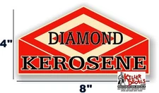 8" DIAMOND DX KEROSENE GAS PUMP OIL TANK DECAL  