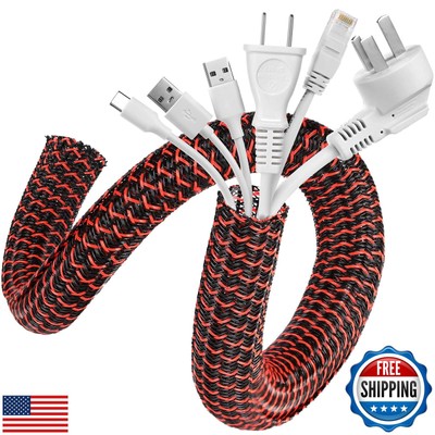 AGPTEK Cable Sleeve Cover, 10ft - 1.2 inch Cord Management Wire Organizer Und