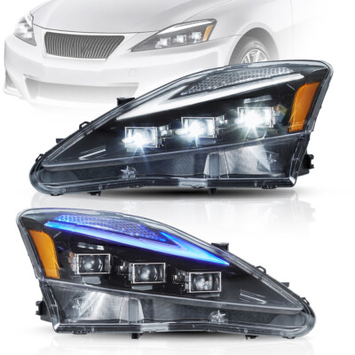 VLAND Amber LED Headlights For Lexus IS 250 350 2006-2014 ISF Replace Headlamp